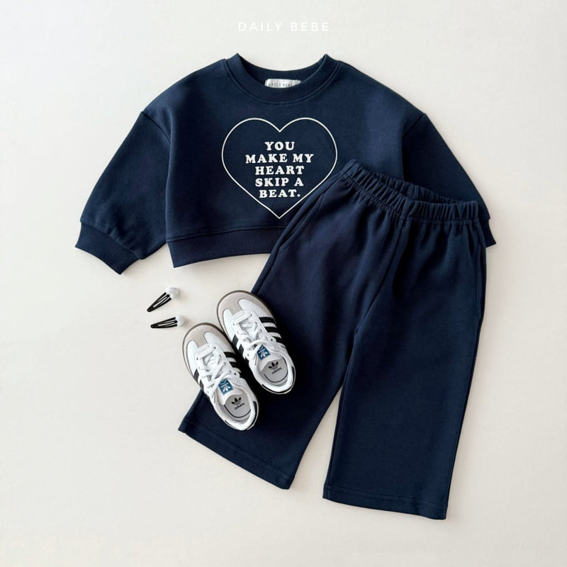 Daily Bebe - Korean Children Fashion - #minifashionista - Heart Wide Set - 8