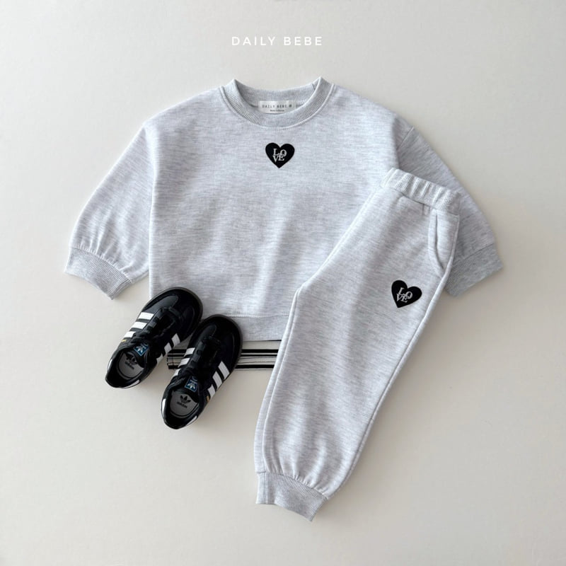 Daily Bebe - Korean Children Fashion - #minifashionista - Love Embroidery Set - 6