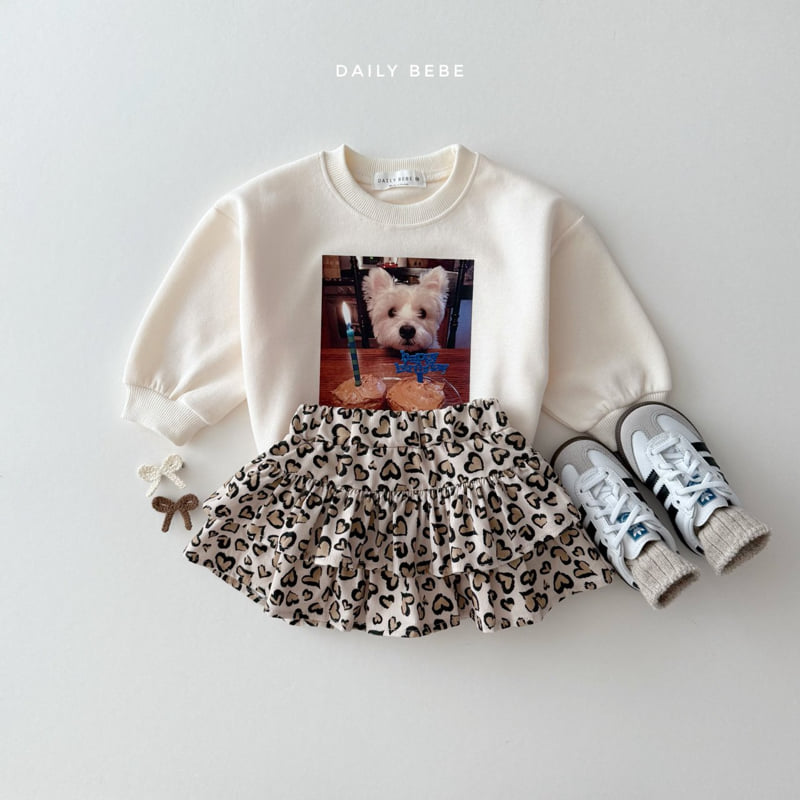 Daily Bebe - Korean Children Fashion - #magicofchildhood - Birthday Sweatshirt (Cream) - 4