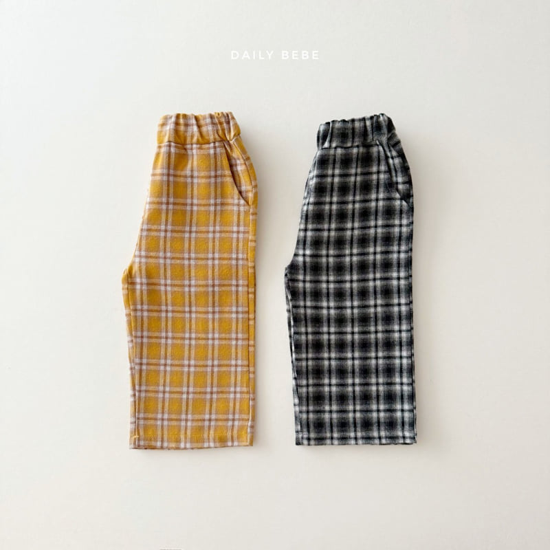 Daily Bebe - Korean Children Fashion - #minifashionista - Check School Pants