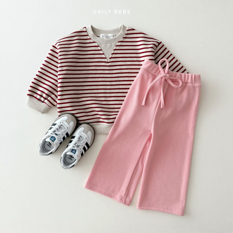 Daily Bebe - Korean Children Fashion - #minifashionista - Stripe Triangle Sweatshirt - 9