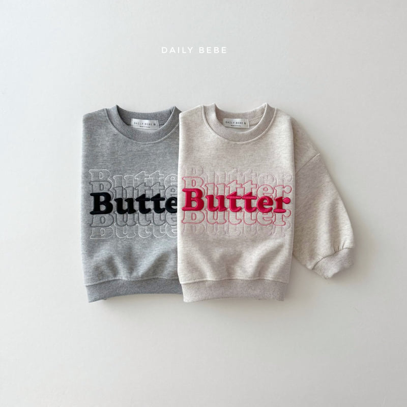 Daily Bebe - Korean Children Fashion - #prettylittlegirls - Butter Embroidery Sweatshirt
