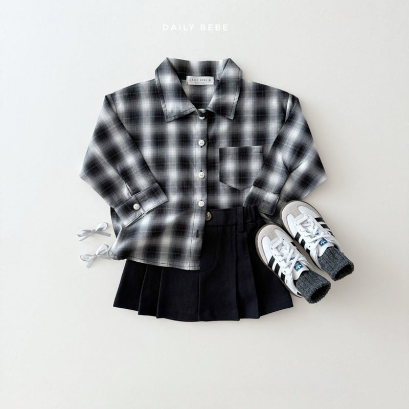 Daily Bebe - Korean Children Fashion - #prettylittlegirls - Autumn Check Shirt - 10