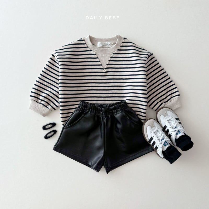 Daily Bebe - Korean Children Fashion - #prettylittlegirls - Stripe Triangle Sweatshirt - 10