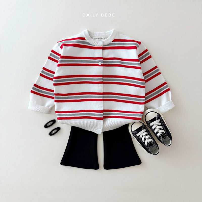 Daily Bebe - Korean Children Fashion - #stylishchildhood - Multi Stripe Cardigan - 7