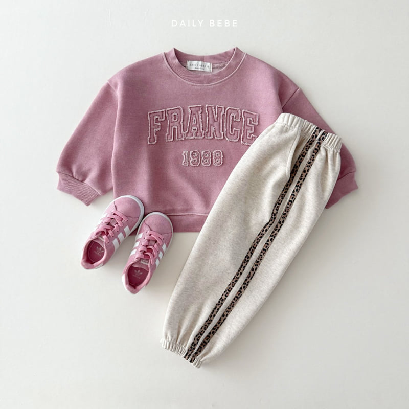 Daily Bebe - Korean Children Fashion - #todddlerfashion - Leopard Tape Jogger Pants - 8