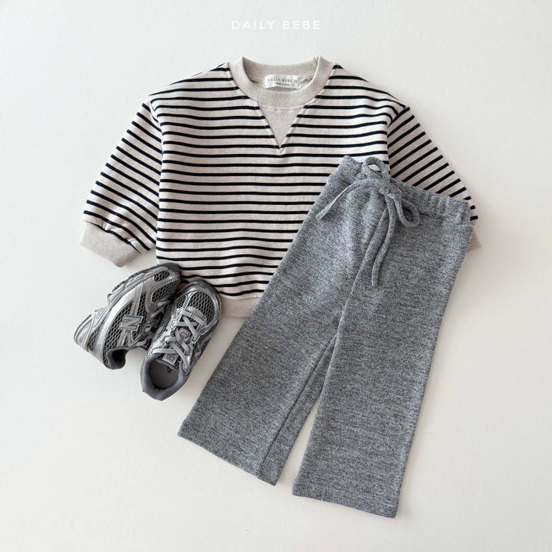 Daily Bebe - Korean Children Fashion - #todddlerfashion - Stripe Triangle Sweatshirt - 11
