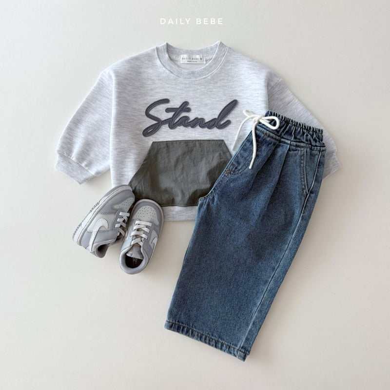 Daily Bebe - Korean Children Fashion - #toddlerclothing - Banding Denim Pants - 8