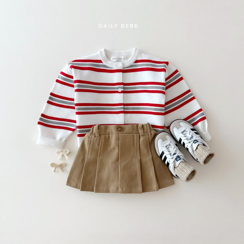 Daily Bebe - Korean Children Fashion - #toddlerclothing - Multi Stripe Cardigan - 6