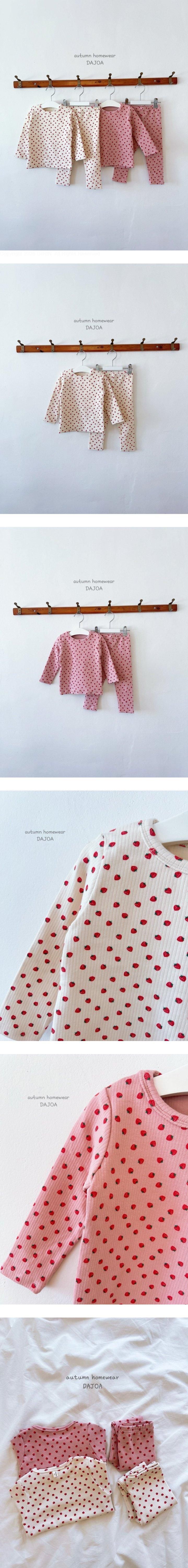 Dajoa - Korean Children Fashion - #minifashionista - Ribbed Strawberry Easywear - 2