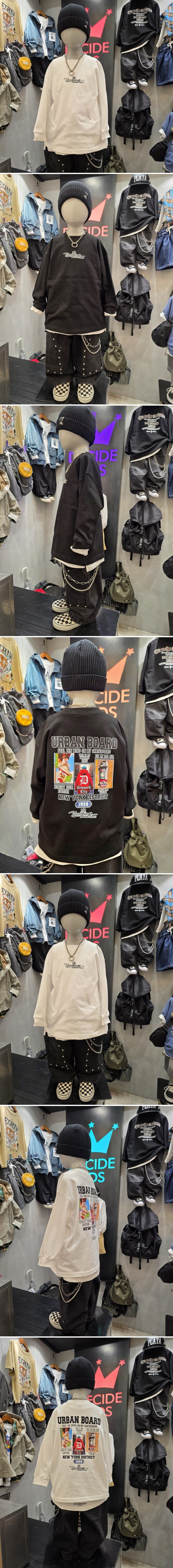Decide Kids - Korean Children Fashion - #kidsshorts - Urban Board Long Sleeve Tee - 2