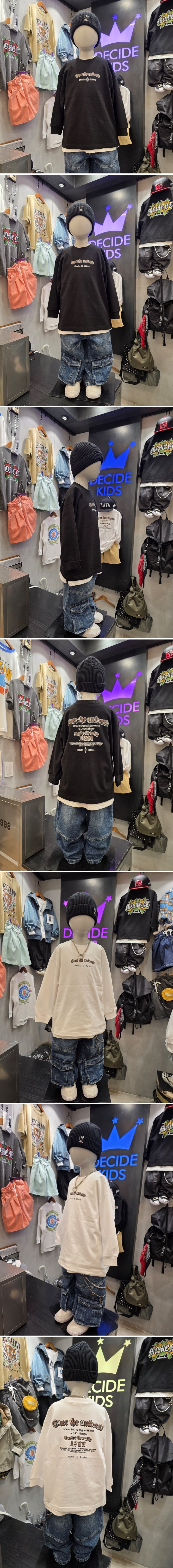 Decide Kids - Korean Children Fashion - #kidsstore - Over Long Sleeve Tee - 2