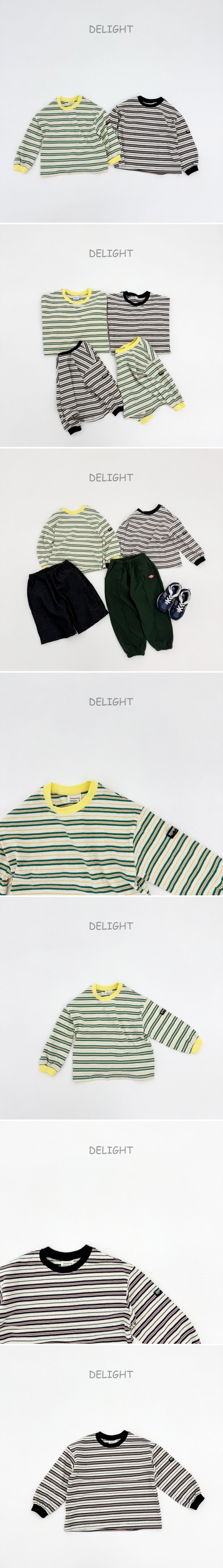 Delight - Korean Children Fashion - #designkidswear - Label Stripe Tee (Kids) - 2