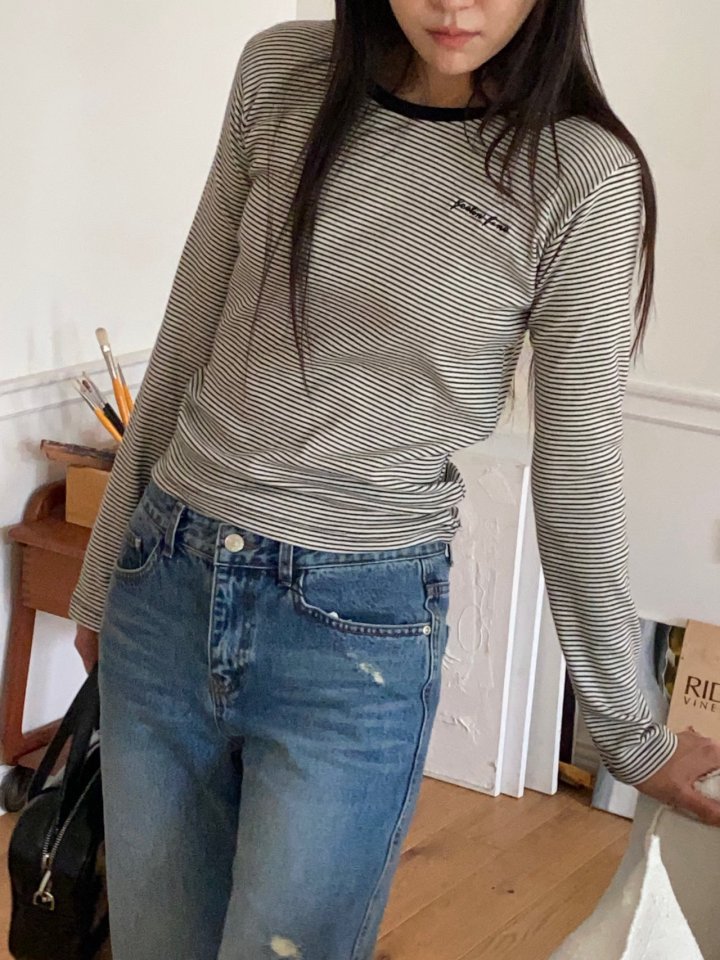 Diana - Korean Women Fashion - #momslook - Muse Stripe Tee - 10