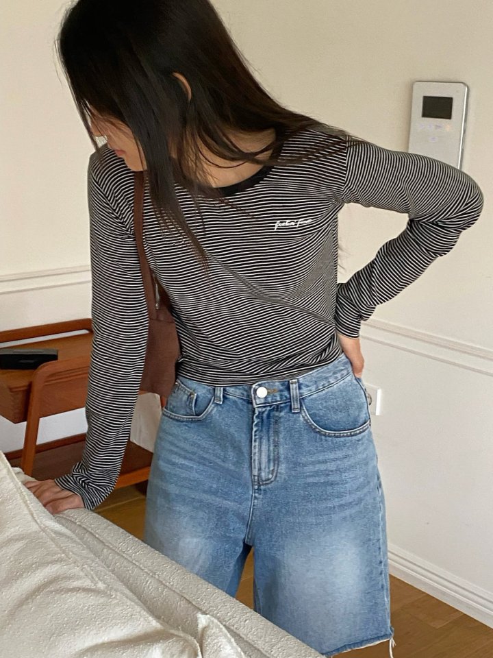 Diana - Korean Women Fashion - #momslook - Muse Stripe Tee - 2