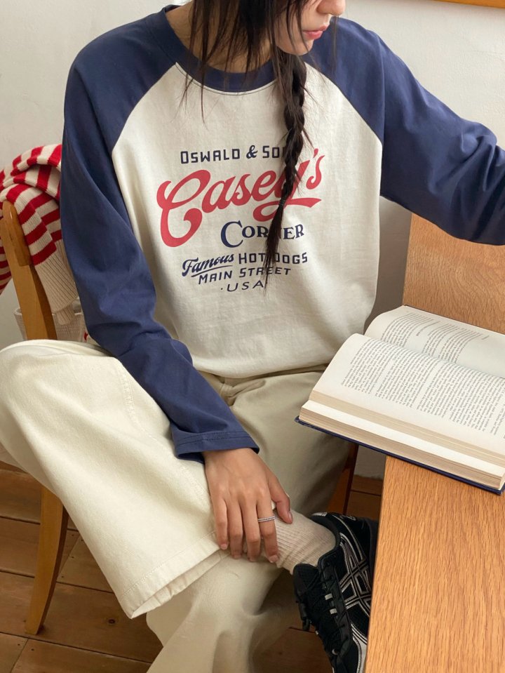 Diana - Korean Women Fashion - #momslook - Corner Raglan Tee - 10