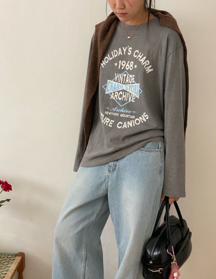 Diana - Korean Women Fashion - #momslook - Charm Tee - 3