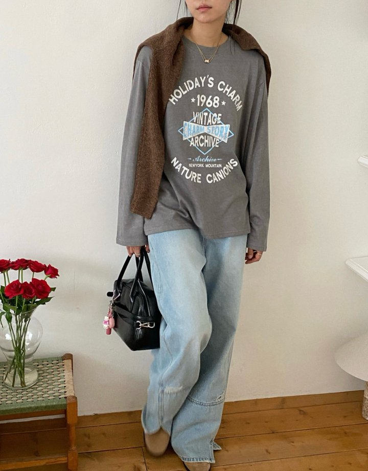 Diana - Korean Women Fashion - #momslook - Charm Tee - 5