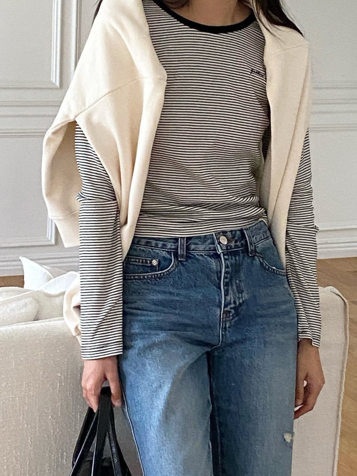 Diana - Korean Women Fashion - #womensfashion - Muse Stripe Tee - 11