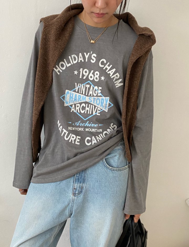 Diana - Korean Women Fashion - #womensfashion - Charm Tee - 2
