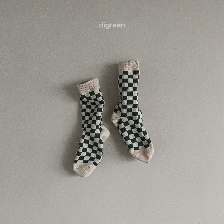 Digreen - Korean Children Fashion - #Kfashion4kids - Checkerboard Socks - 11
