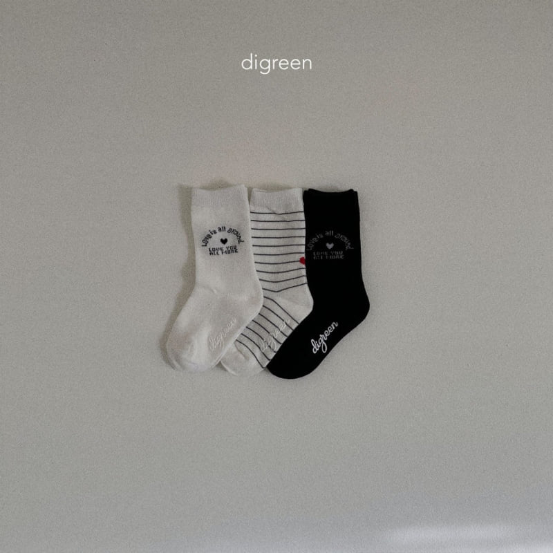 Digreen - Korean Children Fashion - #childofig - Love Socks - 5