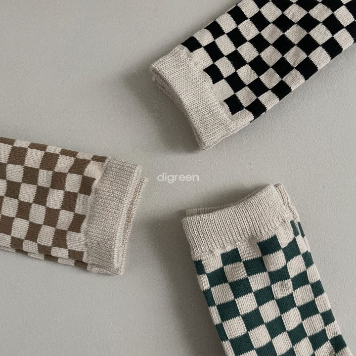 Digreen - Korean Children Fashion - #childofig - Checkerboard Socks - 3