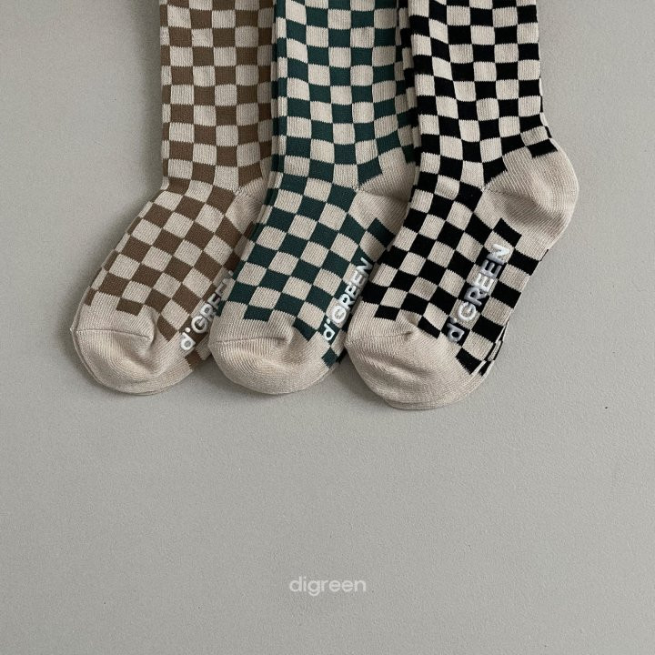 Digreen - Korean Children Fashion - #discoveringself - Checkerboard Socks - 6