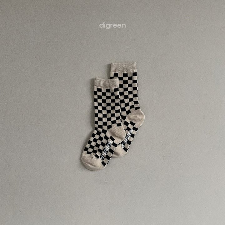 Digreen - Korean Children Fashion - #fashionkids - Checkerboard Socks - 7