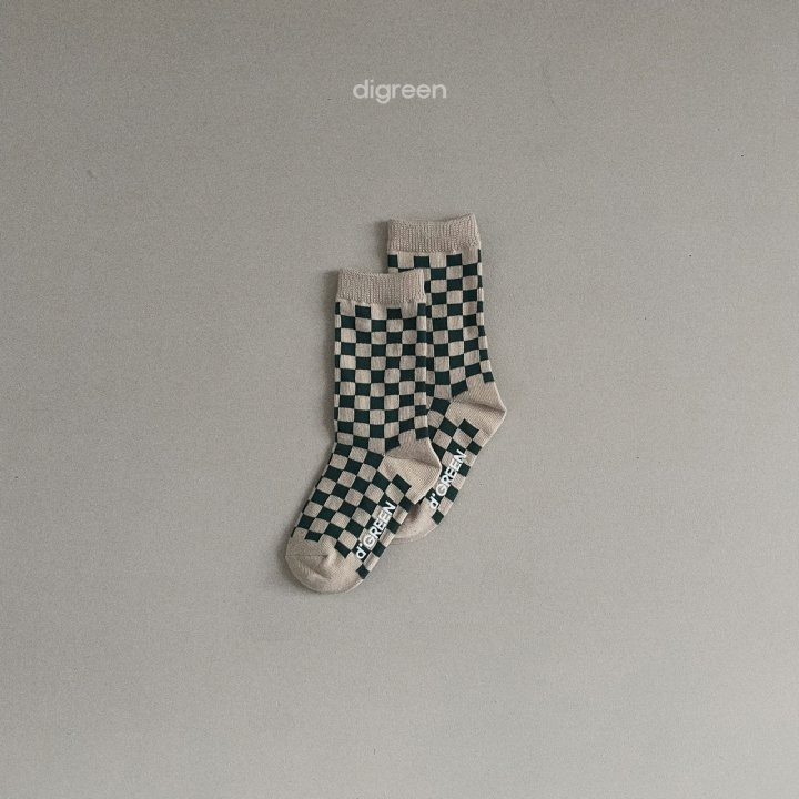 Digreen - Korean Children Fashion - #kidsshorts - Checkerboard Socks - 8