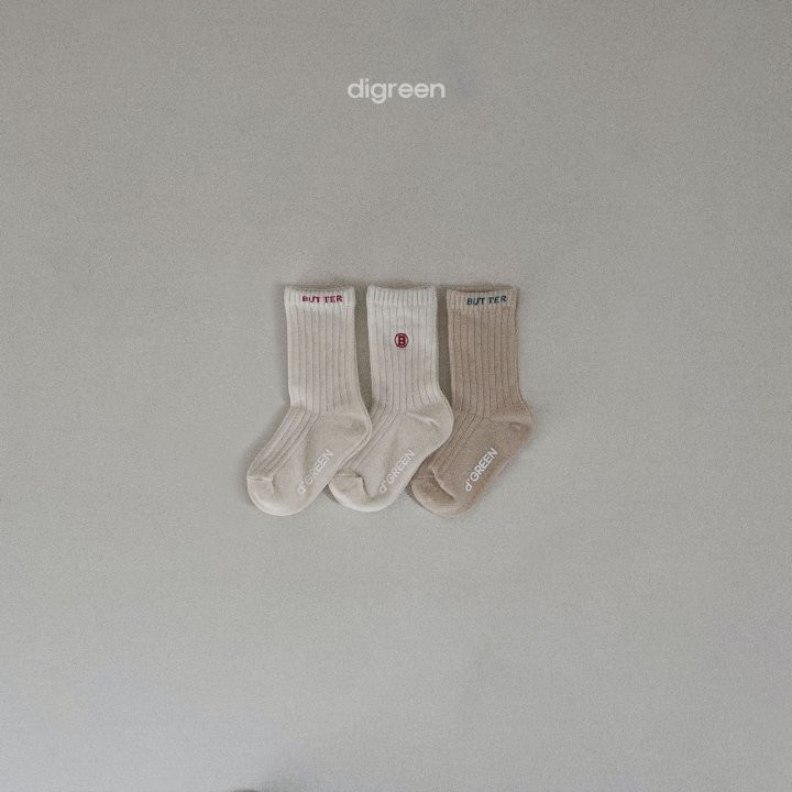 Digreen - Korean Children Fashion - #kidsstore - Butter Socks (set of 3)