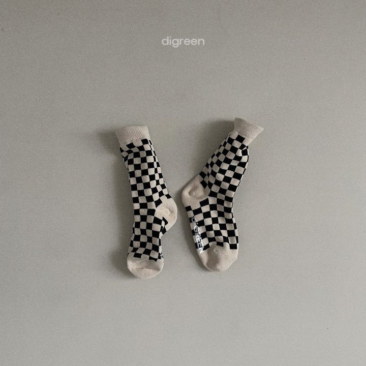 Digreen - Korean Children Fashion - #kidzfashiontrend - Checkerboard Socks - 10