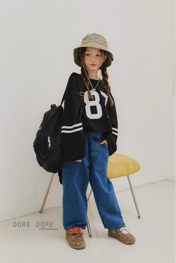 Dore Dore - Korean Children Fashion - #Kfashion4kids - Double Stripe 87 Crop Tee - 12