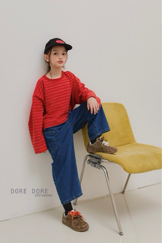 Dore Dore - Korean Children Fashion - #Kfashion4kids - My Myu Stripe Crop Tee - 11