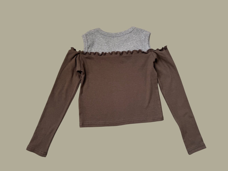 Dore Dore - Korean Children Fashion - #kidzfashiontrend - Long Sleeve Off-Shoulder Tee - 4