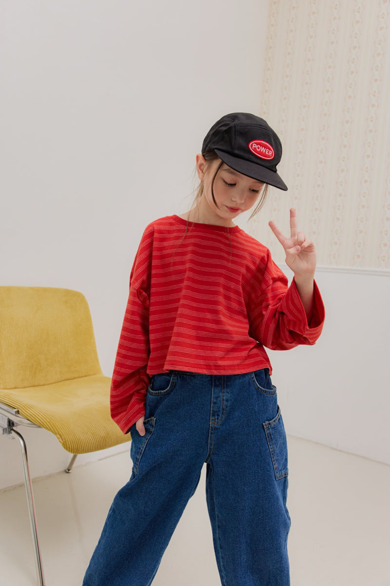 Dore Dore - Korean Children Fashion - #childofig - Back Pocket Denim Pants - 12