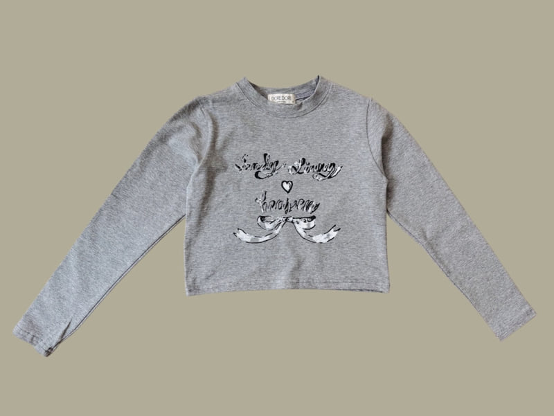 Dore Dore - Korean Children Fashion - #childofig - Dark Ribbon Crop Tee - 5