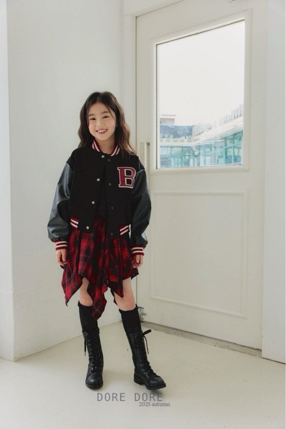 Dore Dore - Korean Children Fashion - #childofig - B Crop Baseball Jumper - 7
