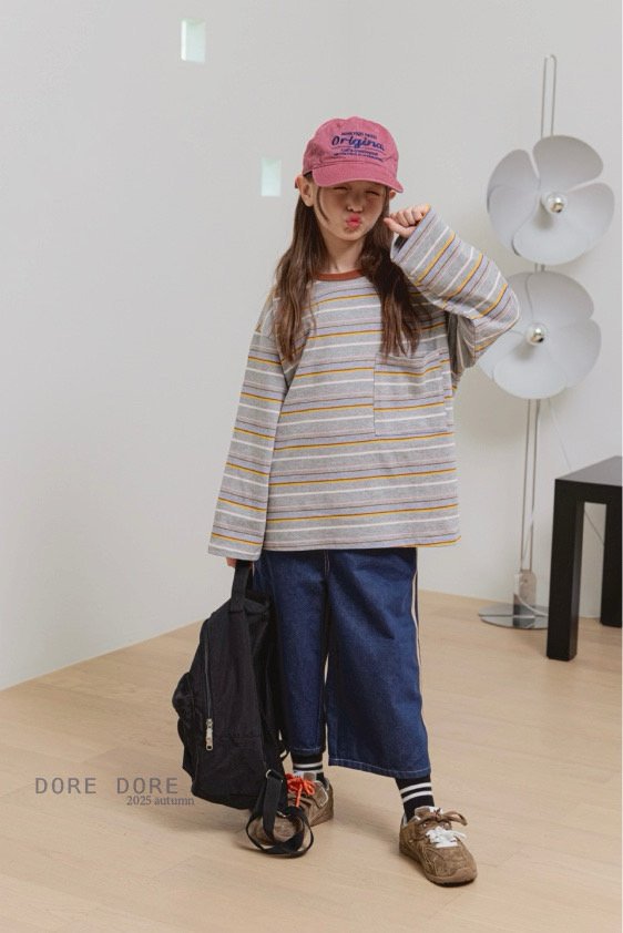 Dore Dore - Korean Children Fashion - #childofig - Pocket Stripe Tee - 10