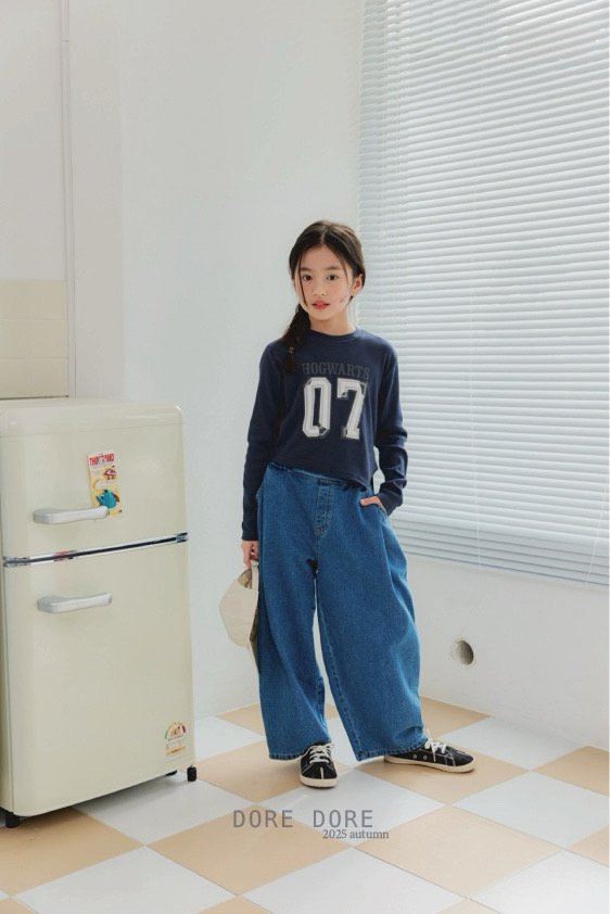 Dore Dore - Korean Children Fashion - #childofig - Front Pleat Balloon Denim Pants - 7