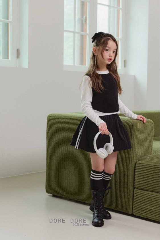 Dore Dore - Korean Children Fashion - #childrensboutique - Ribbed Layered Tee - 12