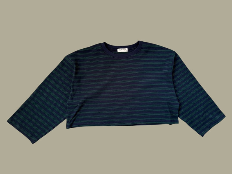 Dore Dore - Korean Children Fashion - #designkidswear - My Myu Stripe Crop Tee - 5