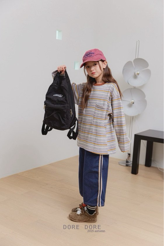 Dore Dore - Korean Children Fashion - #designkidswear - Pocket Stripe Tee - 12