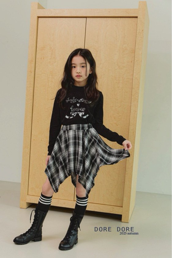 Dore Dore - Korean Children Fashion - #discoveringself - Dark Ribbon Crop Tee - 8