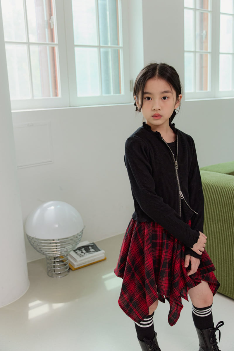 Dore Dore - Korean Children Fashion - #discoveringself - Zipper Ribbed Cardigan
