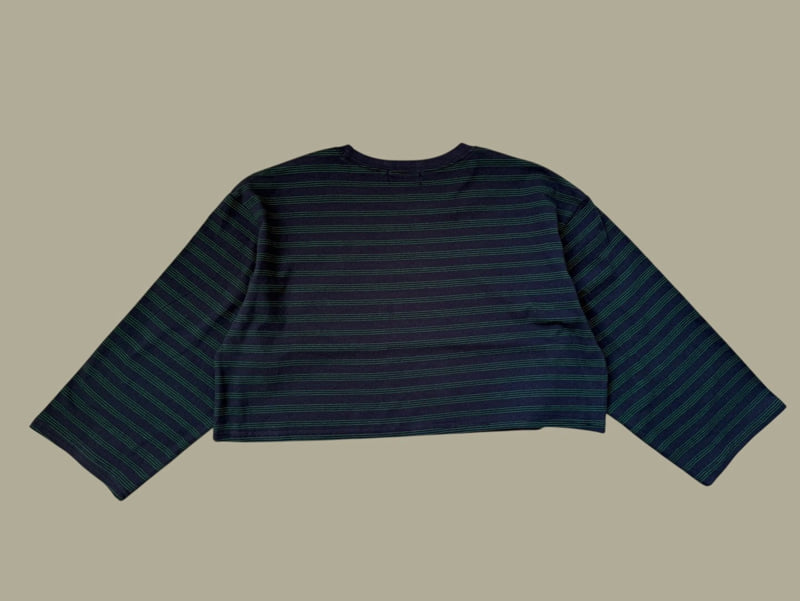 Dore Dore - Korean Children Fashion - #discoveringself - My Myu Stripe Crop Tee - 6