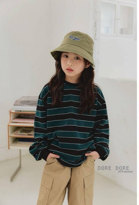 Dore Dore - Korean Children Fashion - #kidsshorts - Multi Stripe Tee - 7