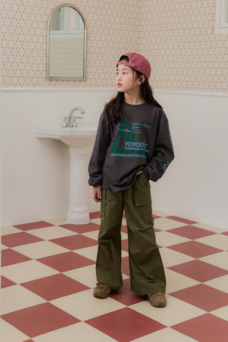 Dore Dore - Korean Children Fashion - #kidsshorts - YoYo Sleeve Print Tee
