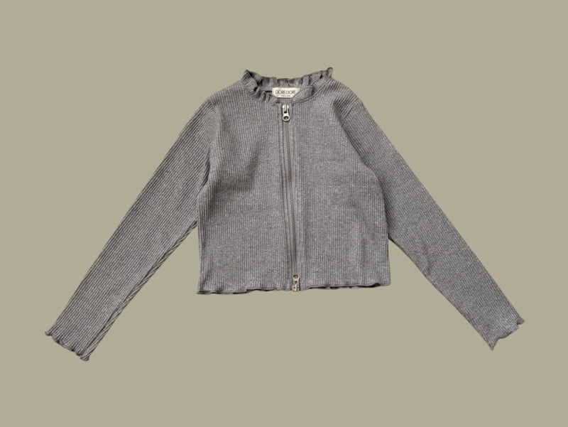 Dore Dore - Korean Children Fashion - #kidzfashiontrend - Zipper Ribbed Cardigan - 5