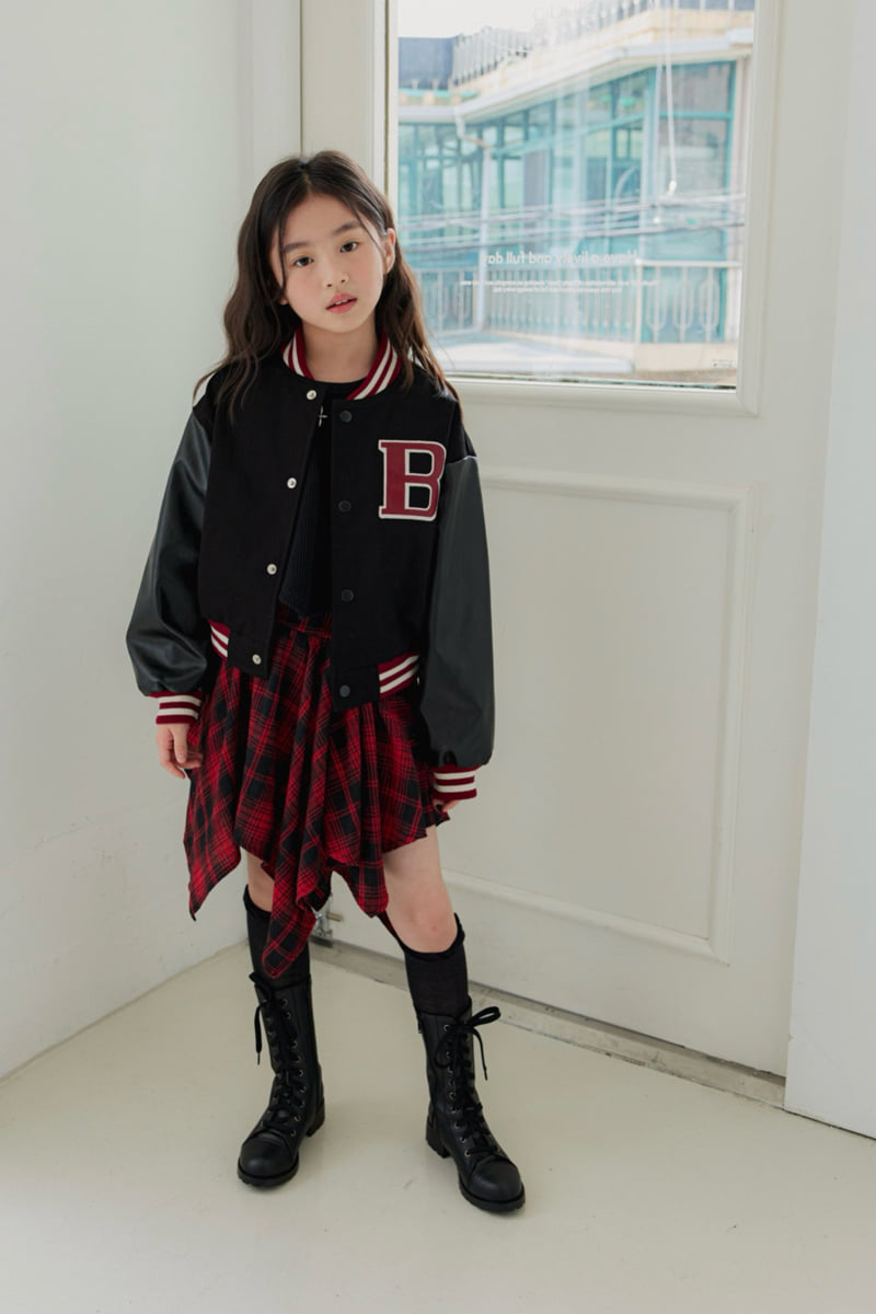 Dore Dore - Korean Children Fashion - #kidzfashiontrend - B Crop Baseball Jumper
